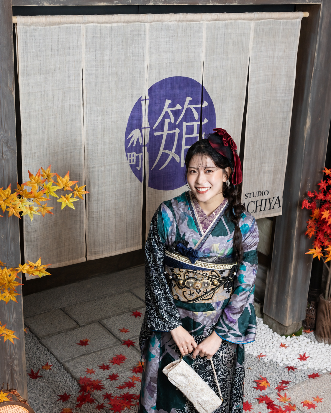 STUDIO KAGUYAで和フロアでの前撮り撮影の様子